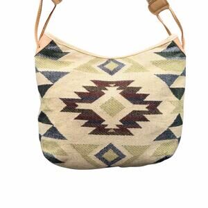 Vintage Carpet Bag of America Southwestern Tapestry Hobo Purse